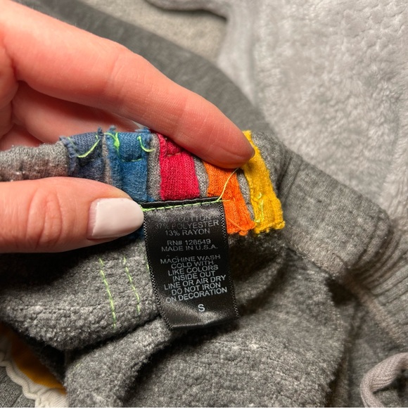 Aviator Nation 5 Stripe Sweatpants Heather Grey Size Small - Picture 10 of 13